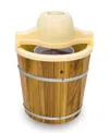 Elite Cuisine 4 Quart Old Fashioned Pine Bucket Electric Ice Cream Maker In Wood