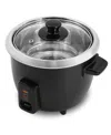 Elite Cuisine 6-cup Rice Cooker With Stainless Steel Inner Pot In Stainless Steel