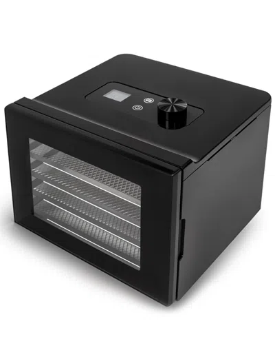 Elite Cuisine Digital Food Dehydrator With 4 Stainless Steel Trays In Black