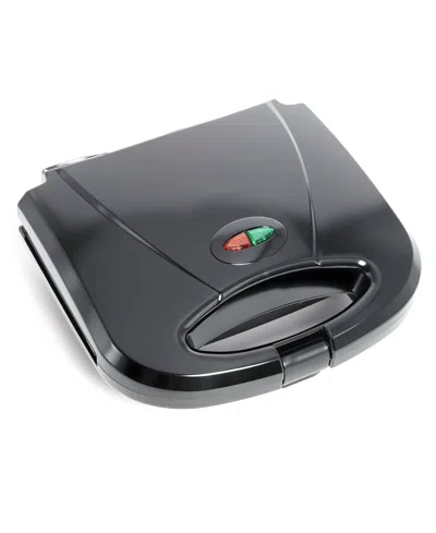 Elite Cuisine Double Waffle Maker In Black