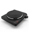 Elite Cuisine Single Cast Electric Burner Hot Plate In Black