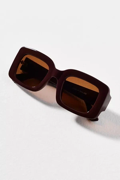 Elite Eyewear Oversized Rectangle Sunglasses In Purple