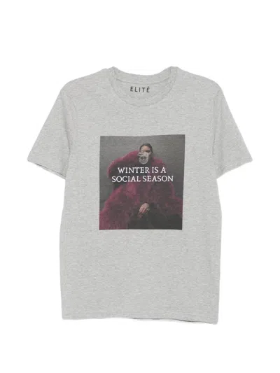 Elite Graphic-print T-shirt In Grey