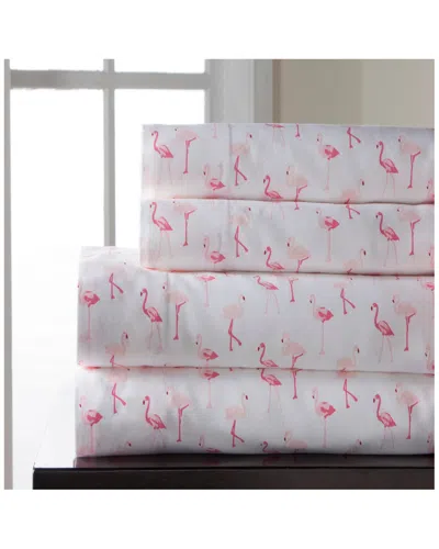 ELITE ELITE HOME FASHIONS FLAMINGO PRINT SHEET SET