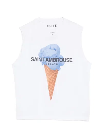Elite Ice Cream-print Tank Top In White