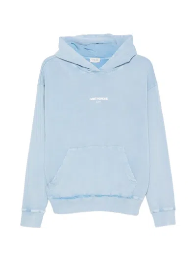 Elite Logo-print Pouch-pocket Hoodie In Blue