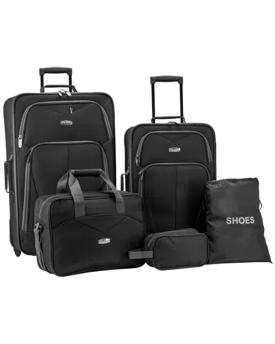 Elite Luggage Whitfield 5pc Softside Luggage Set In Black