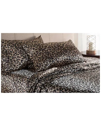 Elite Luxury Satin Sheet Set In Animal Print