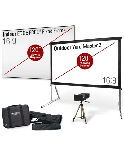 Elite Projector Eliteprojector Lite In/outdoor 120in Screen/120in Screen In Black