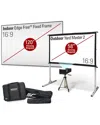 Elite Projector Eliteprojector Lite In/outdoor 120in Screen/58in Screen In Black