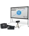 Elite Projector Eliteprojector Lite Portable Outdoor With 100in Screend In Black