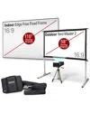Elite Projector Eliteprojector Sport In/outdoor 110in Screen/58in Screen In Black