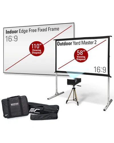 Elite Projector Eliteprojector Sport In/outdoor 110in Screen/58in Screen In Black