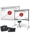 Elite Projector Eliteprojector Sport In/outdoor 120in Screen/58in Screen In Black