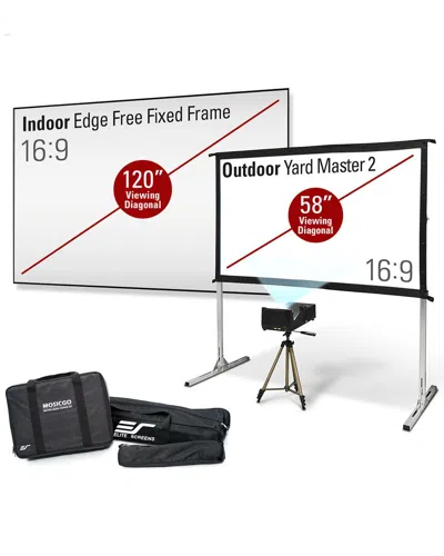 Elite Projector Eliteprojector Sport In/outdoor 120in Screen/58in Screen In Black