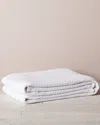 Elite White Cotton Thermal Blanket In White
