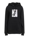 Elite Elitè Woman Sweatshirt Black Size L Organic Cotton, Polyester In Black