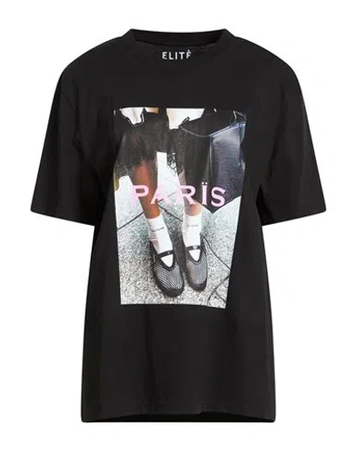 Elite Elitè Woman T-shirt Black Size Xl Cotton