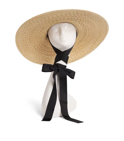 Eliurpi Straw Boater Hat In Beige