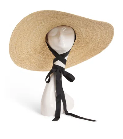 Eliurpi Wide Boater Hat In Beige