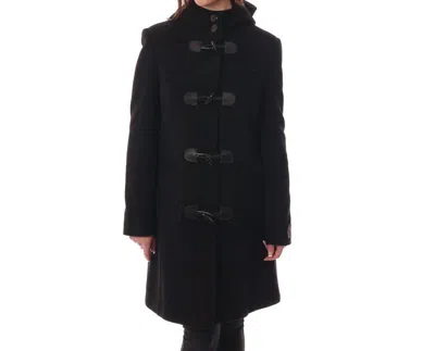 Eliz Scott Wool & Cashmere Duffle Coat In Black