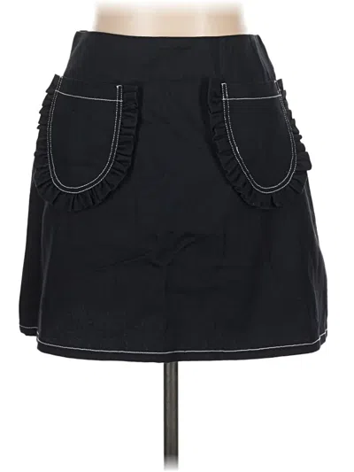 Eliza Faulkner Denim Skirt In Black
