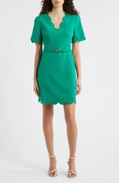 Eliza J Scallop Sheath Dress