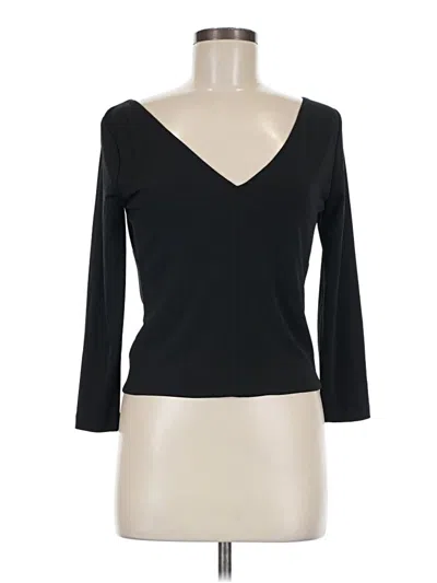 Pre-owned Eliza J 3/4 Sleeve Top Black V-neck Tops