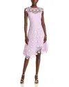 Eliza J Asymmetric Lace Dress In Lavender