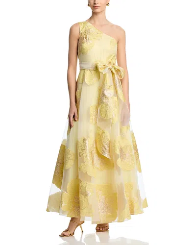 Eliza J Asymmetrical Belted Dress In Yellow