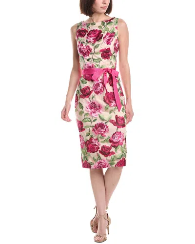 Eliza J Boat Neck Sheath Dress In Transparent