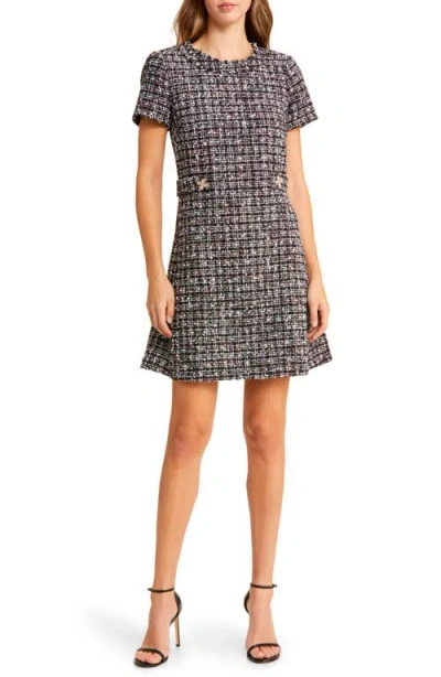 Eliza J Bouclé Shift Dress In Gray