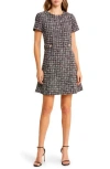 Eliza J Bouclé Shift Dress In Multi