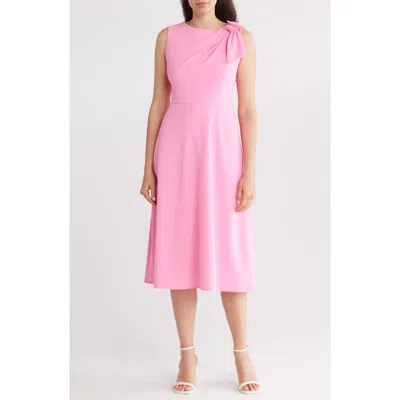Eliza J Bow Detail Midi Dress In Pink