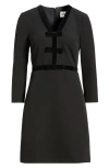 Eliza J Bow Detail Stretch Crepe Dress In Black