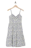 Eliza J Bow Front Fit & Flare Midi Dress In Blue