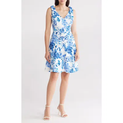 Eliza J Bow Strap Fit & Flare Dress In Iye