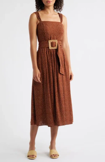 Eliza J Buckle Fit & Flare Sundress