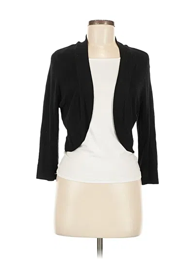 Pre-owned Eliza J Cardigan Sweater In Black