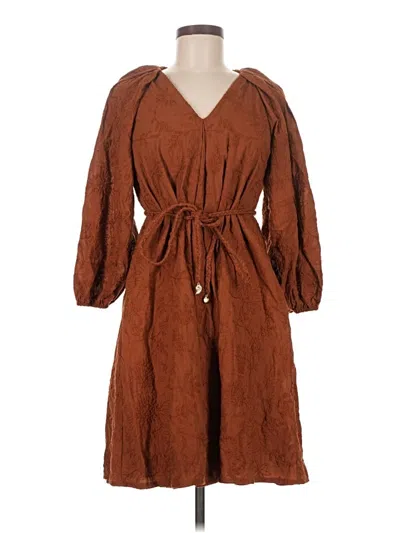 Pre-owned Eliza J Casual Dress In Brown