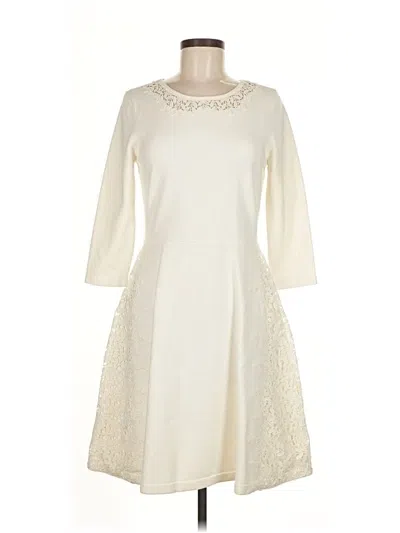 Pre-owned Eliza J Casual Dress In White