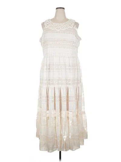 Pre-owned Eliza J Casual Dress In White