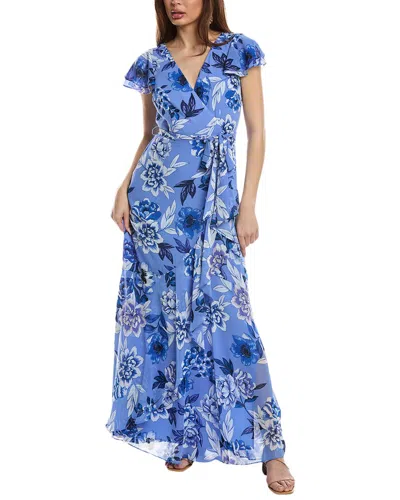 Eliza J Chiffon Maxi Dress In Blue