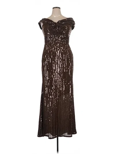Pre-owned Eliza J Cocktail Dress In Brown