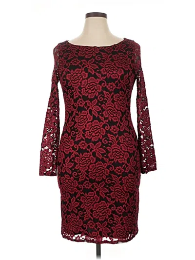 Pre-owned Eliza J Cocktail Dress In Burgundy