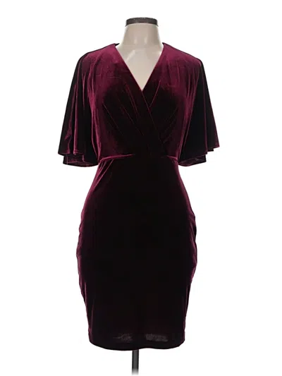 Pre-owned Eliza J Cocktail Dress In Burgundy