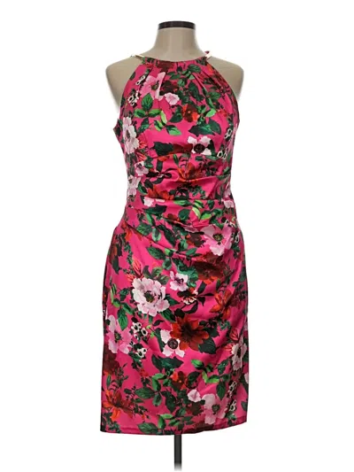 Eliza J Sleeveless Printed Mini Dress In Pink