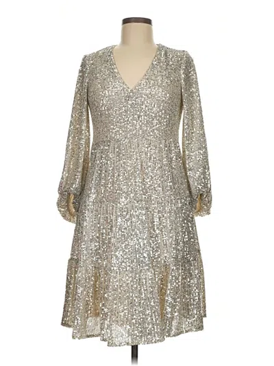 Pre-owned Eliza J Cocktail Dress In Silver