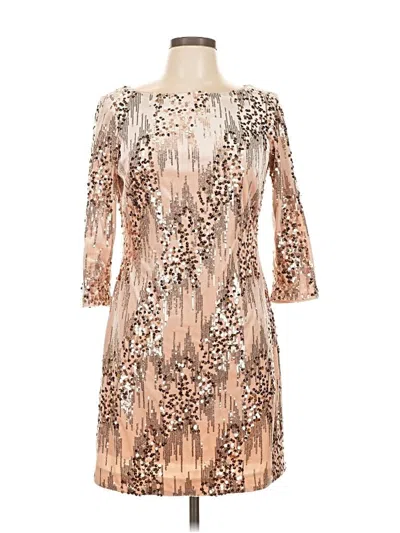 Pre-owned Eliza J Cocktail Dress In Tan