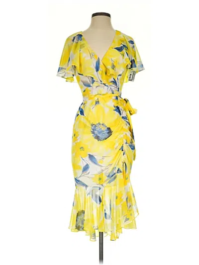 Pre-owned Eliza J Cocktail Dress In Yellow
